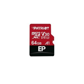 Paměťová karta PATRIOT microSDXC 64GB Patriot V30 A1 + adapter