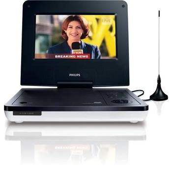 Přenosný DVD přehrávač PHILIPS PD7005, černo-bílý (black-white)
