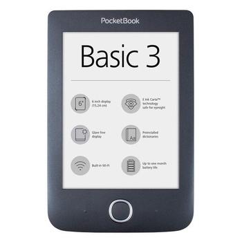 POCKETBOOK e-book reader 614+ Basic 3/ 4GB/ 6"/ Wi-Fi/ micro SD/ micro USB/ čeština/ černá