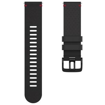 Řemínek Polar 22mm perforovaná kůže, vel. M/L - černá