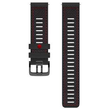 Řemínek POLAR 22mm, vel. S a M/L, černo-červený
