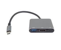 Obrázek k produktu: PREMIUMCORD Adaptér USB-C na HDMI, USB3.0, PD, černý (black)
