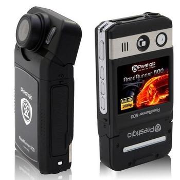 Full HD kamera do auta PRESTIGIO Roadrunner 500, černo-stříbrná
