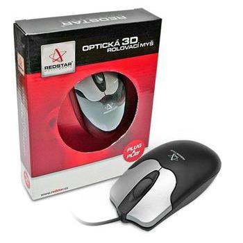 Myš REDSTAR RS-OPT01BS, černo-stříbrná (black-silver)