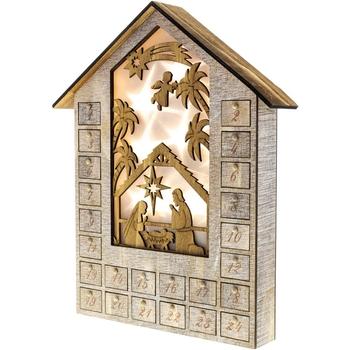 Vánoční osvětlení - adventní kalendář RETLUX RXL 344 advent.kal. dř. 10LED WW