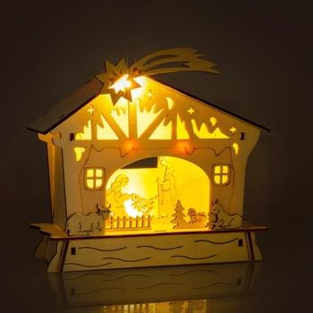 Vánoční osvětlení - betlém RETLUX RXL 345 betlém dř.4LED WW