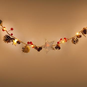 Vánoční osvětlení - girlanda RETLUX RXL 356 girlanda nano hnědá WW, hnědá (brown)