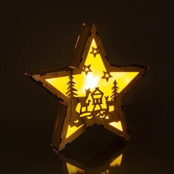 Vánoční osvětlení RETLUX RXL 321 hvězda dř. srny 6LED WW