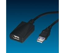 Obrázek k produktu: OEM  USB 2.0 aktivní prodlužovací kabel, černý (black)