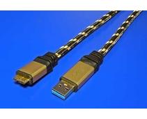Obrázek k produktu: ROLINE  GOLD microUSB 3.0 kabel 1,8m