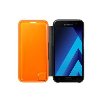 SAMSUNG flipové neonové pouzdro pro A3 2017 černé (Black)
