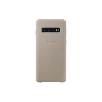 Kožený kryt na mobil SAMSUNG Leather Cover S10, šedá (gray)