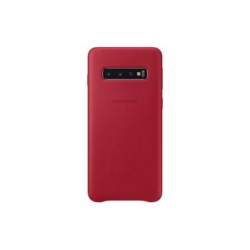 Kožený kryt na mobil SAMSUNG Leather Cover S10, červená (red)