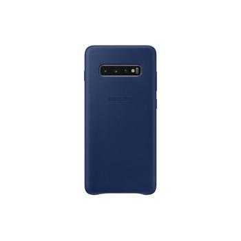Kožený kryt na mobil SAMSUNG Leather Cover S10+, modrá (blue)