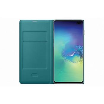 Pouzdro flipové s LED SAMSUNG LED View Cover S10+, zelená (green)