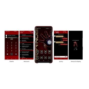 Pouzdro pro Samsung SAMSUNG Stylové pouzdro Avengers pro Galaxy A50, černá (black)