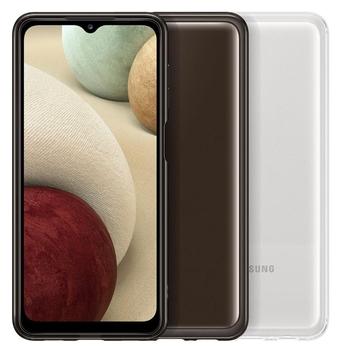 Pouzdro pro Samsung SAMSUNG Poloprůhledný zadní kryt A12, černý (black)