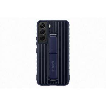 Pouzdro pro Samsung SAMSUNG Tvrzený ochranný zadní kryt se stojánkem pro S22, modré