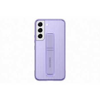 Pouzdro pro Samsung SAMSUNG Tvrzený ochranný zadní kryt se stojánkem pro S22, fialové (purple)