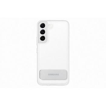 Pouzdro pro Samsung SAMSUNG Průhledný zadní kryt se stojánkem pro S22, Transparentní