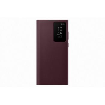 Pouzdro pro Samsung SAMSUNG Flipové pouzdro Clear View pro S22 Ultra Burgundy