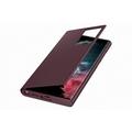 Samsung Flipové pouzdro Clear View pro Samsung Galaxy S22 Ultra Burgundy
