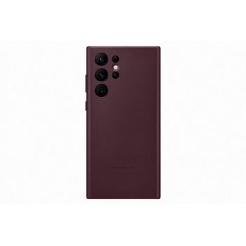 Pouzdro pro Samsung SAMSUNG Kožený zadní kryt pro S22 Ultra Burgundy