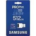 Samsung/micro SDXC/512GB/180MBps/USB 3.0/USB-A/Class 10/+ Adaptér/Modrá