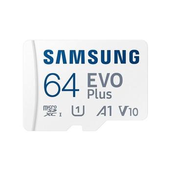 Paměťová karta SAMSUNG microSDXC 64GB EVO Plus + SD adaptér