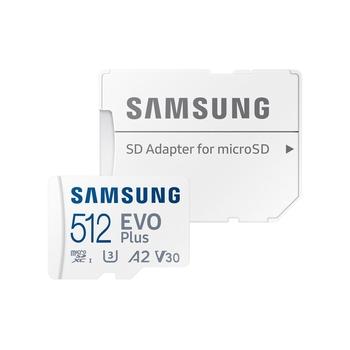 Paměťová karta SAMSUNG microSDXC 512GB EVO Plus + SD adaptér