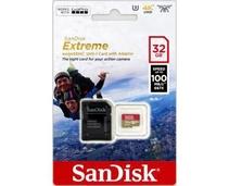 Obrázek k produktu: SANDISK microSDHC 32GB Extreme 100MB/s + adaptér