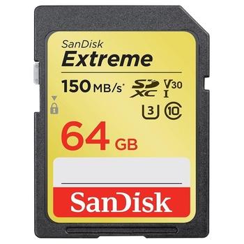 Paměťová karta SANDISK 183524 SDXC 64GB 150M UHS-3 EXTR