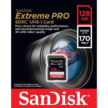 Paměťová karta SANDISK Extreme Pro SDXC 128GB