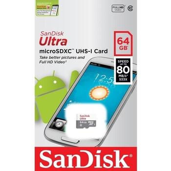SanDisk Ultra microSDXC 64GB 80MB/s