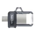 SanDisk Ultra Dual Drive m3.0 64GB / USB 2.0 Typ Micro B / USB 3.0 Typ-A / šedá