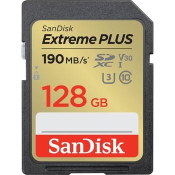Paměťová karta SANDISK Extreme PLUS SDXC 128GB 190MB/s V30 UHS-I