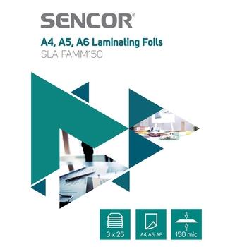 Laminovací kapsy SENCOR SLA FAMM150 Fólie A4 A5 A6 75mic 3x25