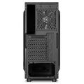 Sharkoon skříň VG4-W / Middle Tower / 2x USB3.0 / 2x USB2.0 / průhledná bočnice / zelené LED / černá