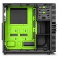 Sharkoon skříň VG4-W / Middle Tower / 2x USB3.0 / 2x USB2.0 / průhledná bočnice / zelené LED / černá