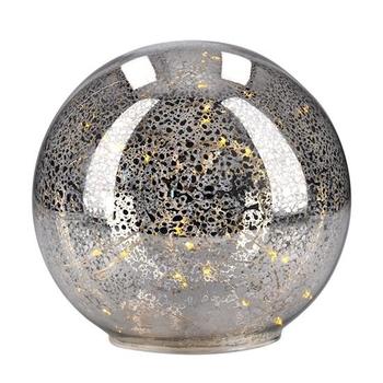 Solight LED skleněná vánoční koule, 20LED, měděná struktura, 3x AAA  - 1V230