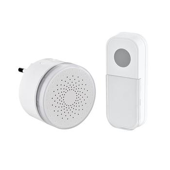 Solight bezdrátový mini zvonek, do zásuvky, 180m, bílý, learning code - 1L77