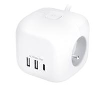 Obrázek k produktu: SOLIGHT 3x16A 2m+2xUSB-A+C kostka