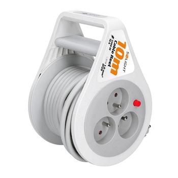  SOLIGHT PB25B prodlužovací přívod na bubnu 10m, 3 zásuvky