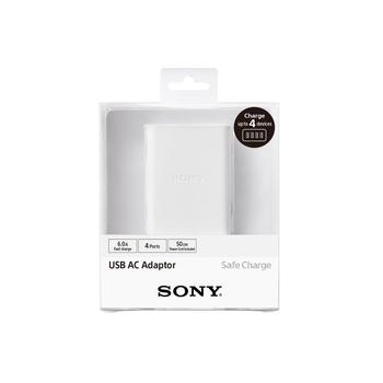 Sony AC adaptér, 6.0A, 4 porty, 50 cm, bílý