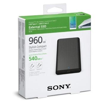 Sony 2.5'' externí SSD 960GB, USB 3.1, stříbrná