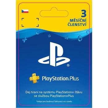 Dobíjecí karta SONY PlayStation Plus 3 měsíční členství - CZ Digital