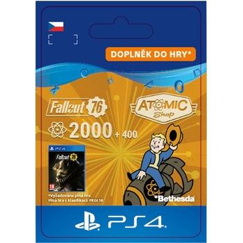 Herní doplněk SONY Fallout 76: 2000 (+400 Bonus) Atoms - PS4 CZ ESD