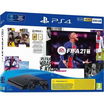 Herní konzole SONY PlayStation 4 500 GB + FIFA 21 + 2x ovladač