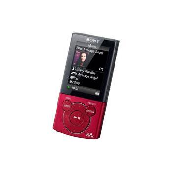 Přenosný MP3 přehrávač SONY NWZ-E444R, červený (red)