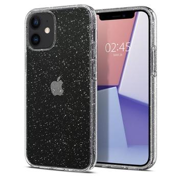 Pouzdro pro iPhone SPIGEN Liquid Crystal Glitter pro Apple iPhone 12 mini (5,4''), Transparentní